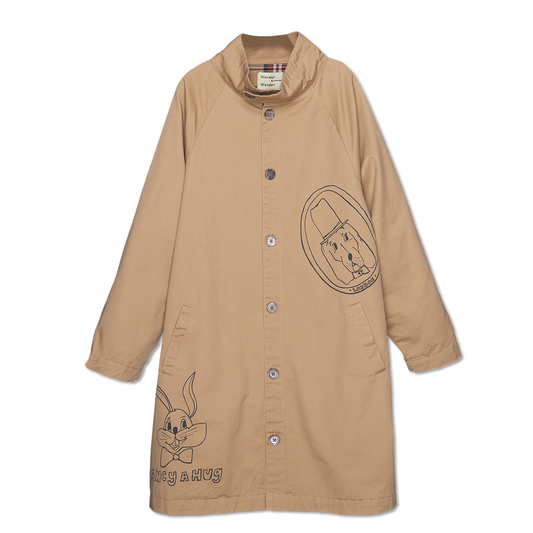 Oversized Trench mit Print in der Farbe "Caramel" von Wander & Wonder